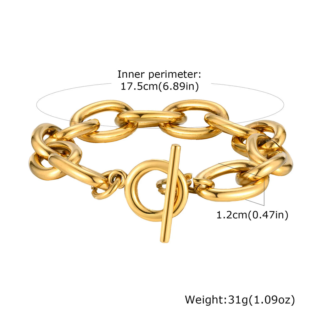 Veliora Bold Toggle Chain Bracelet ✨