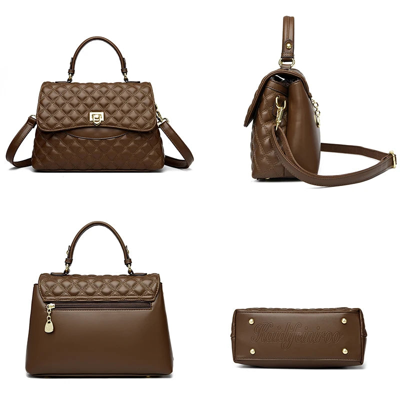 Veliora Layered Soft Leather Messenger Bag