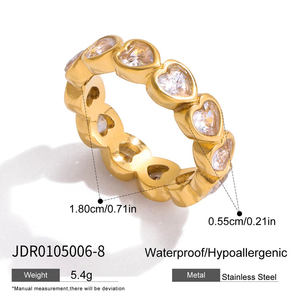 Veliora Crystal Drop Heart Ring ✨