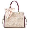 Veliora Silk Accent Leather Tote👜