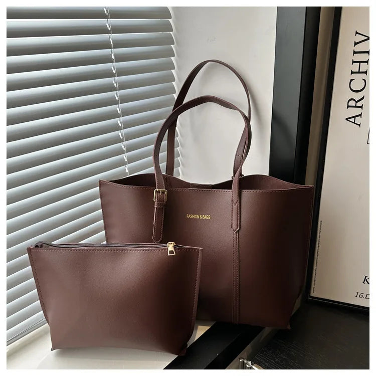 Veliora Soft Leather Tote Bag – Large Capacity
