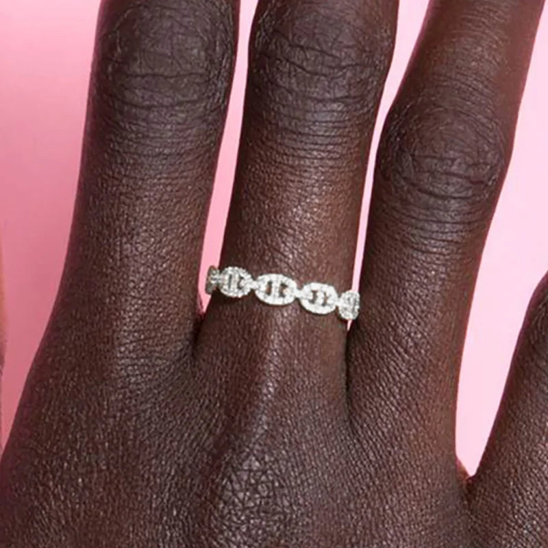 Veliora Iced Zircon Stack Ring ✨