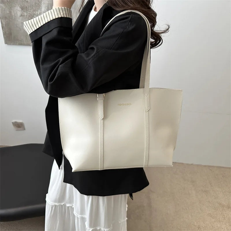 Veliora Soft Leather Tote Bag – Large Capacity
