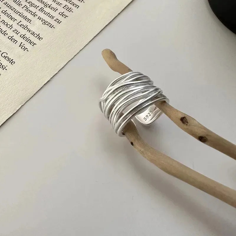 Veliora Silver String Adjustable Ring